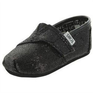 Toms Tiny Black Glitters